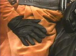 Six fingers on his right hand.